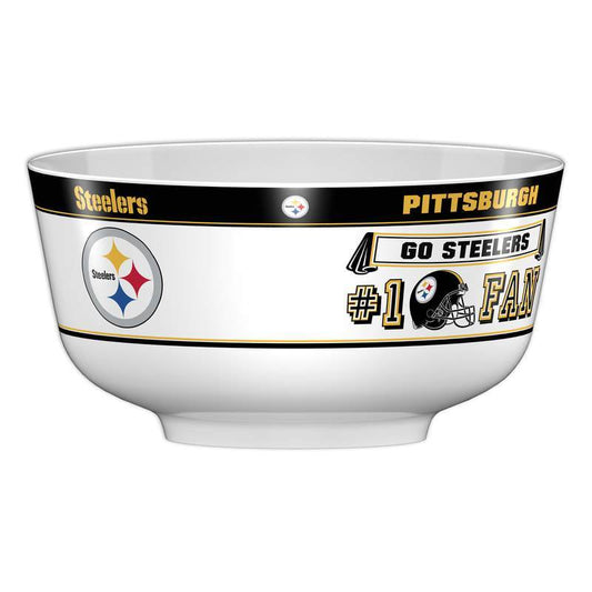 NFL PITTSBURGH STEELERS 14.5" LARGE PARTY BOWL-Fremont Die-Big Fan Arena