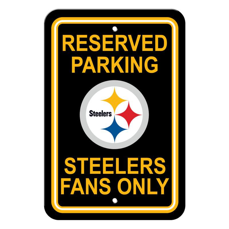 NFL PITTSBURGH STEELERS RESERVED PARKING SIGN-Fremont Die-Big Fan Arena