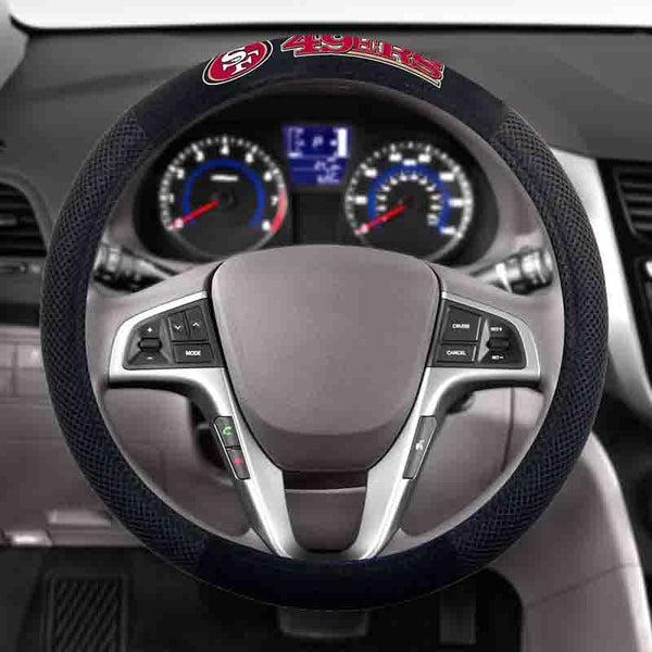 NFL POLY-SUEDE MESH STEERING WHEEL COVER SAN FRANCISCO 49ERS – All  Sports-N-Jerseys