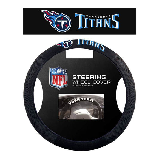 NFL TENNESSEE TITANS POLY-SUEDE STEERING WHEEL COVER-Fremont Die-Big Fan Arena