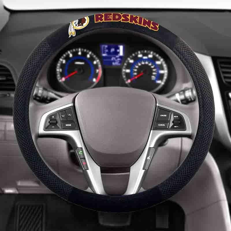 NFL WASHINGTON FOOTBALL TEAM POLY-SUEDE STEERING WHEEL COVER-Fremont Die-Big Fan Arena