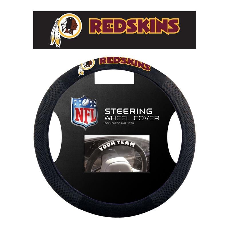 NFL WASHINGTON FOOTBALL TEAM POLY-SUEDE STEERING WHEEL COVER-Fremont Die-Big Fan Arena